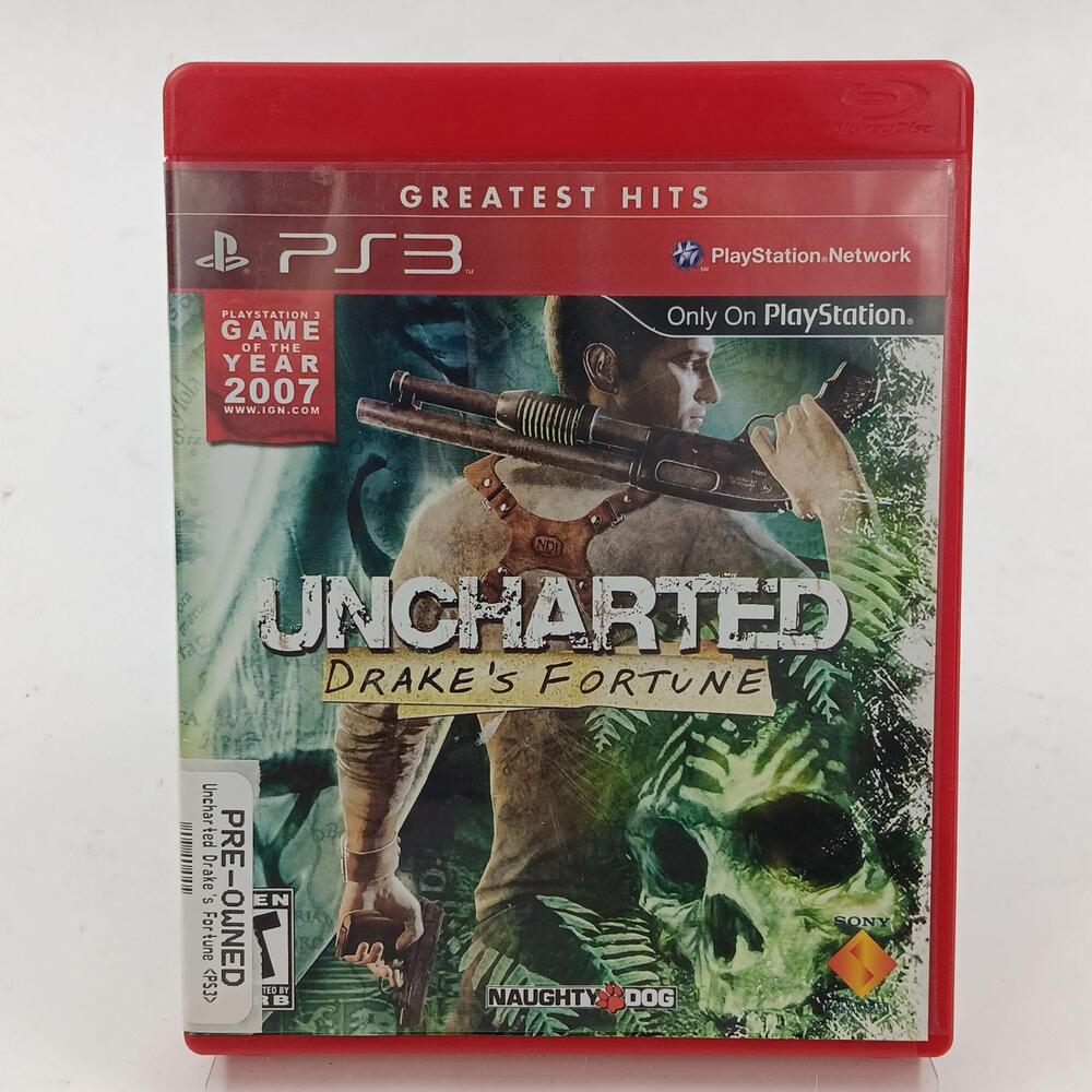 Uncharted Drake's Fortune Sony PlayStation 3 Greatest Hits T Naughty Dog NTSC